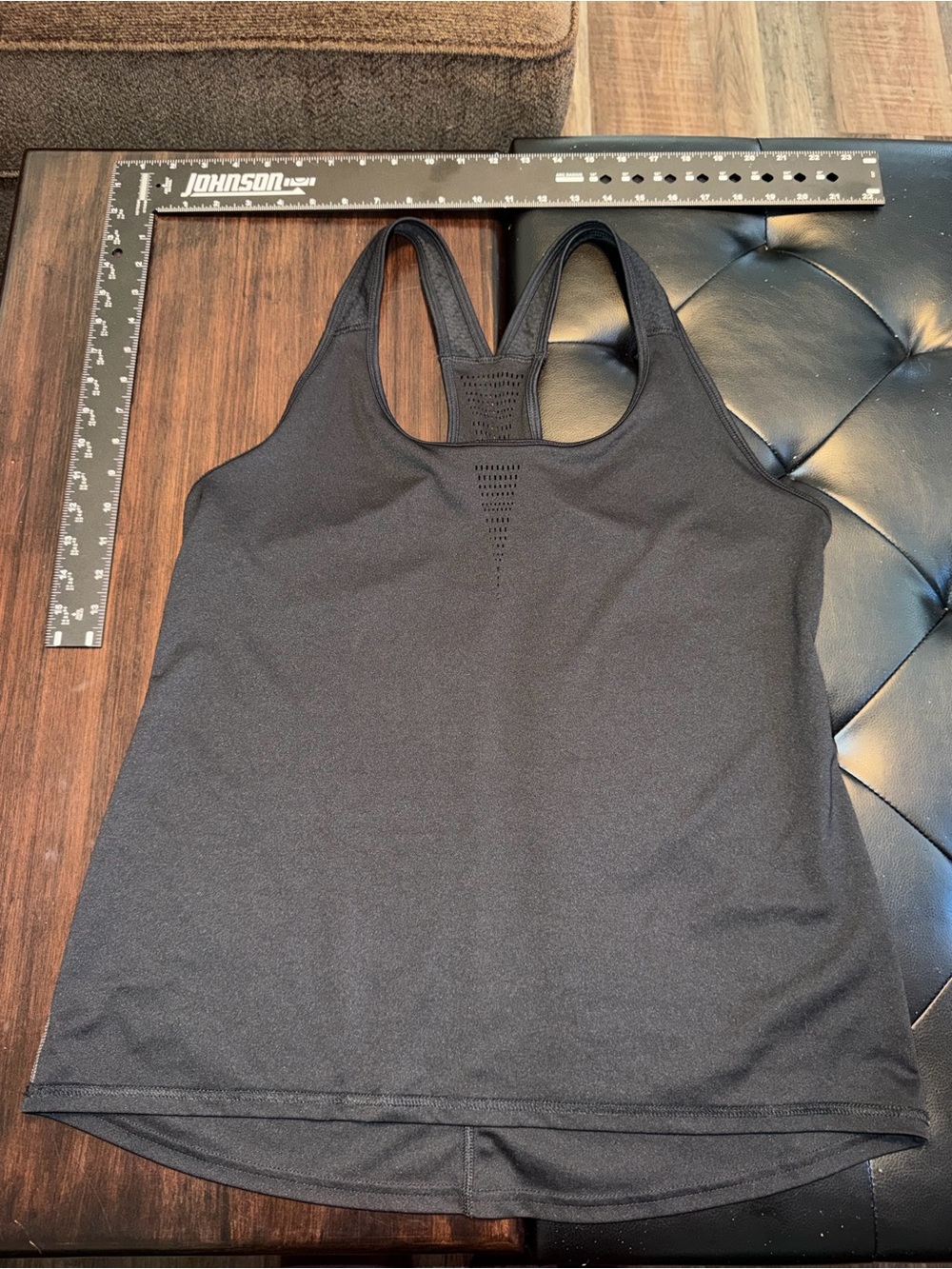 Champion Black Racerback Tank Top with Mesh Detail
